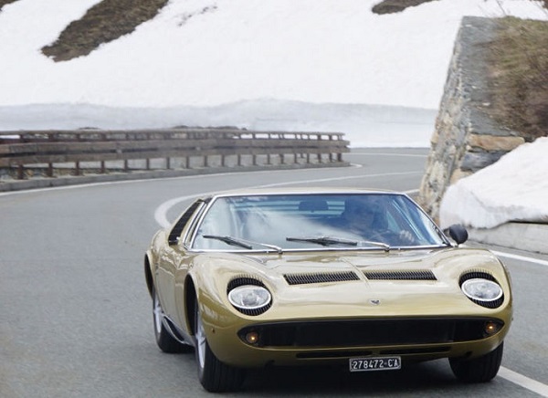 Lamborghini sulle strade del film ‘The Italian job’.