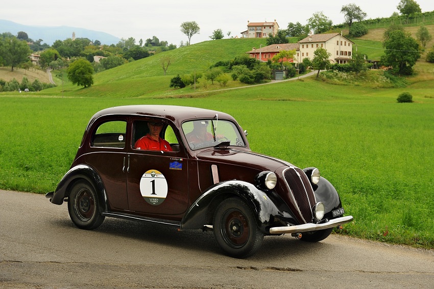 Scapolo si aggiudica “La Marca Classica” Su una Fiat 508 C del 1937.