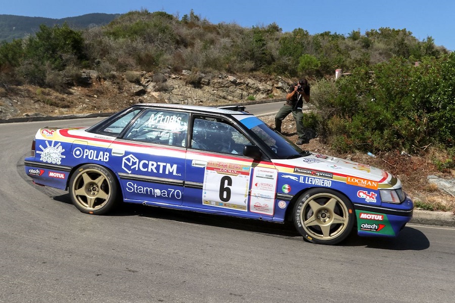Il Rallye Elba Storico è ancora di Riolo-Floris su Subaru Legacy.