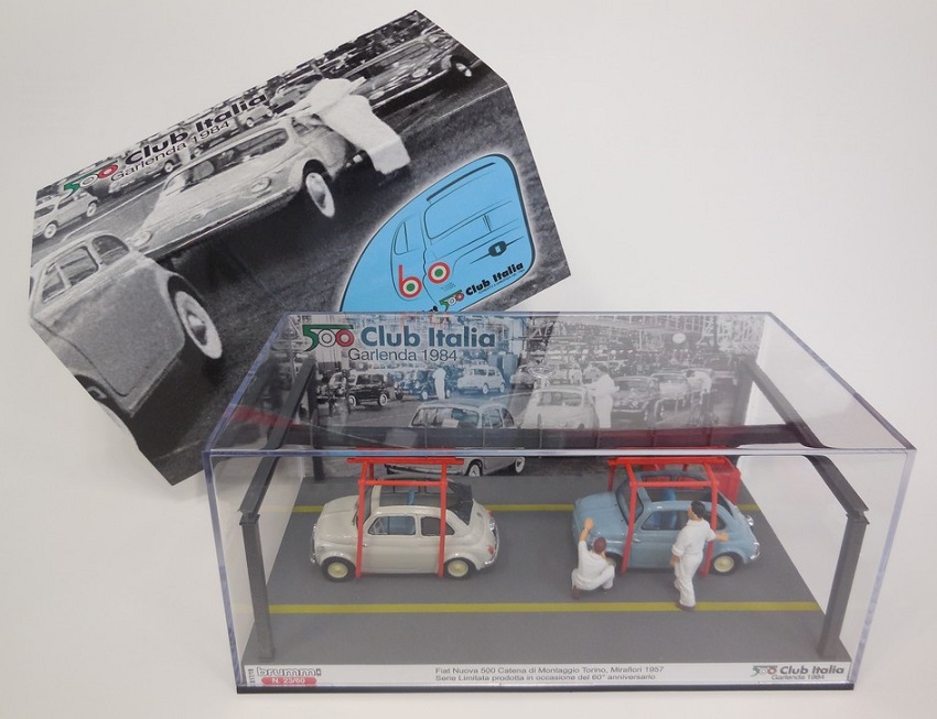 Modellino Fiat 500 per il 60esimo compleanno.