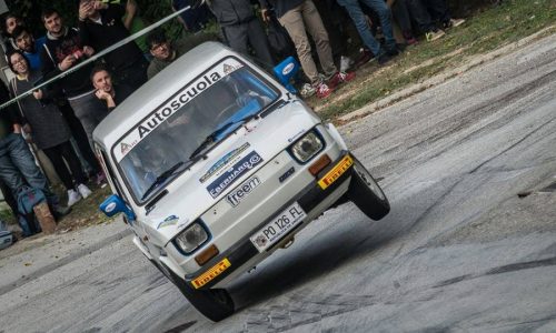 Una piccola leggendaria presenza al Rallylegend: Polato e la sua Fiat 126.