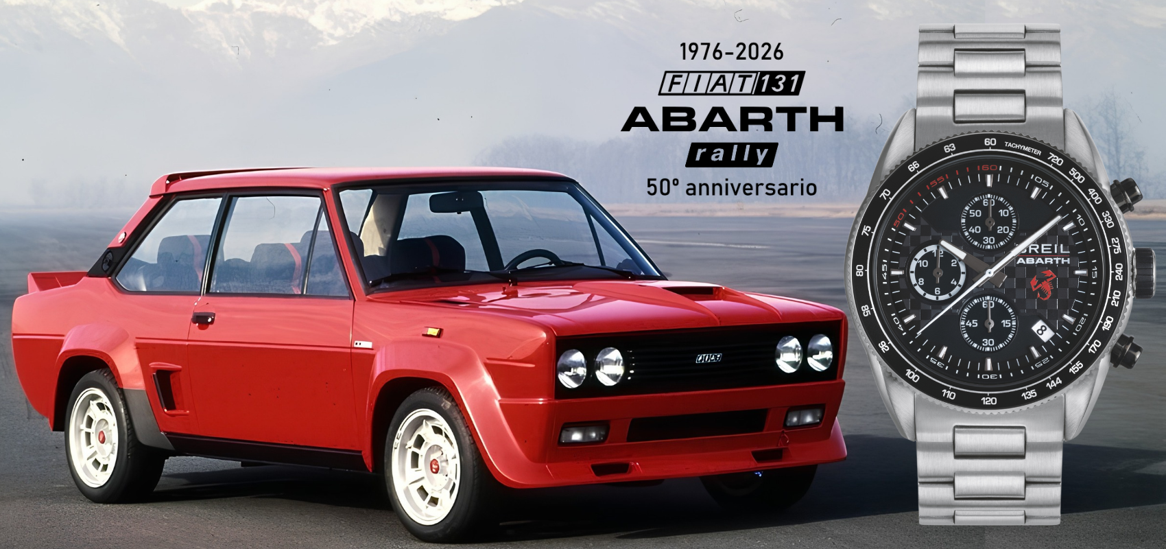 Fiat 131 Abarth Rally, 50 anni celebrati dal cronografo Breil.